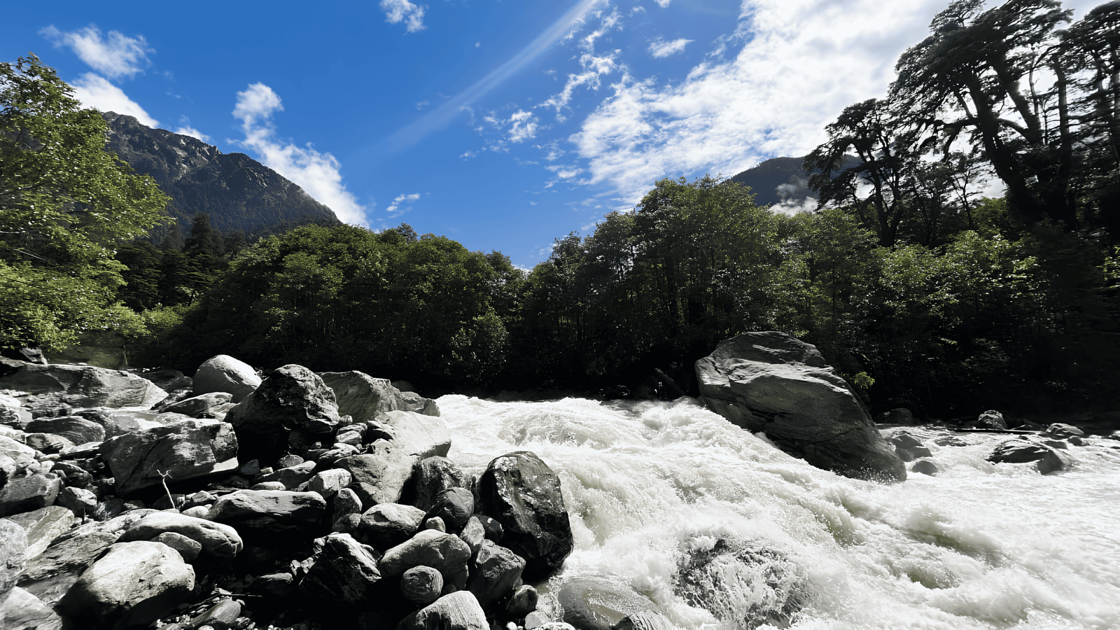 Scenic road route through the Lohit Valley